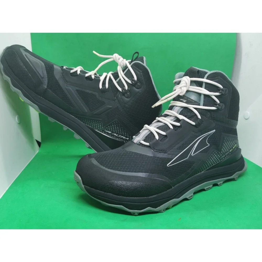 Altra Lone Peak All Weather Mid Hiking Shoes Black Waterproof Womens Size US 9.5